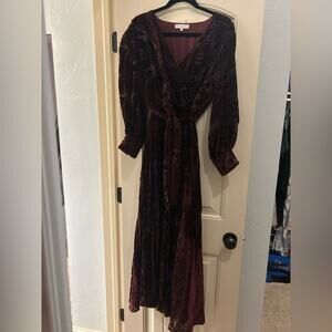 JessaKae Burgandy Long Sleeve Dress